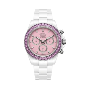 Rolex & AET Remould Cosmograph Daytona Custom - White Ceramic / Pink Dial