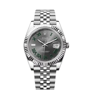 Rolex Datejust Wimbledon Stainless Steel Fluted / Slate - Roman / Jubilee / Oyster