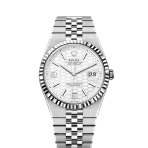 Rolex Land-Dweller Oystersteel - White Gold / White / Flat Jubilee