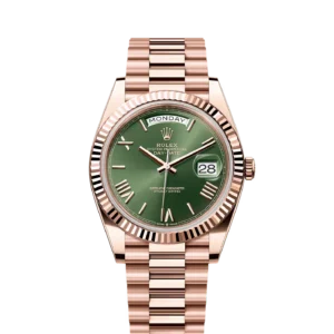Rolex Day-Date 40 Everose / Olive - Roman