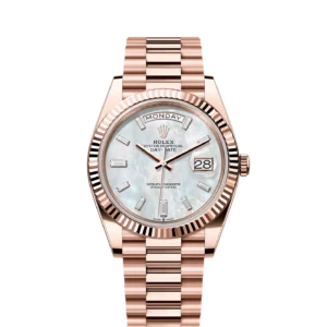 Rolex Day-Date 40 Everose / MOP - Baguette