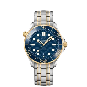 Omega Seamaster Diver 300M Master Co-Axial 42 Stainless Steel / Yellow Gold / Blue / Bracelet