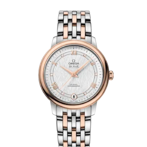 Omega De Ville Prestige Co-Axial 32.7 Stainless Steel / Red Gold / Vintage Silk Silver / Bracelet