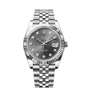 Rolex Datejust Stainless Steel Fluted / Dark Rhodium - Diamond / Jubilee / Oyster