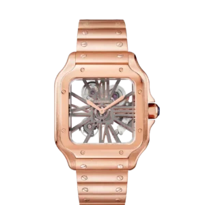 Cartier Santos de Cartier Large Skeleton Rose Gold