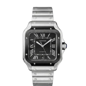 Cartier Santos de Cartier Large Stainless Steel / Black ADLC